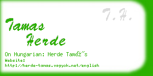 tamas herde business card